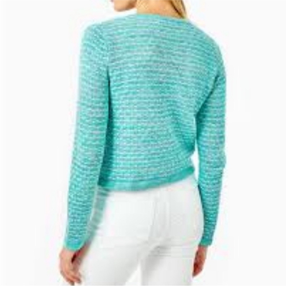 Lilly Pulitzer Seafoam Green Tweed-Style Cardigan Jacket. FINAL PRICE!!! - Picture 2 of 12
